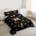 thumbnail image 3 of Homewish Retro Rustic Moth Bedding Comforter Set,Wild Bee Twin Comforter Sets,Black Brown Bedding Set For Boys Kids,Ultra Soft Home Decor Reversible,2 Pieces, 3 of 8