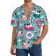 thumbnail image 1 of Fotbe Dogs With Swimming Camisa Estampada de Manga Corta para Hombre, Casual de Verano, Estilo Playero, Sin Arrugas-3X-Large, 1 of 5