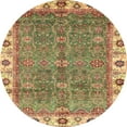 thumbnail image 1 of Ahgly Company Indoor Round Abstract Red Oriental Area Rugs, 4' Round, 1 of 6