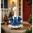 thumbnail image 5 of RUINIXCW Winter Christmas Porch Goose Outfit for 23 inch Cement Plastic Goose Statue Accessories Garden Porch Goose Clothes Plush Trim Xmas Dress and Hat Set Yard Patio Lawn Decor (No Goose), 5 of 5