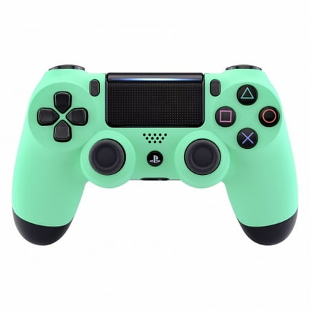 Mint Green Soft Touch PS4 PRO Rapid Fire Custom Modded Controller 40 Mods for All Major Shooter Games, Auto Aim, Quick Scope Sniper Breath & More (Best Custom Ps4 Controllers)