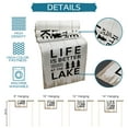 thumbnail image 7 of Table Runner Dresser Scarves 72 Inch Long, Better Life Lake Tree Quotes Linen Dining Table Runners Vintage Wooden Plank Tabletop Scarf for Wedding Holiday Party Kitchen, 7 of 7