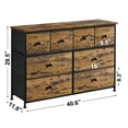 thumbnail image 4 of GUNAITO 8 Drawer Dresser for Bedroom Chest of Drawers Fabric Storage Bin,Rustic Brown, 4 of 10