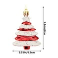 thumbnail image 3 of KeirineCC Christmas Tree Decorations - Christmas Ornaments Set for Christmas Tree Pack of 4 - Christmas Pendant for Home Decorations - Red, 3 of 7