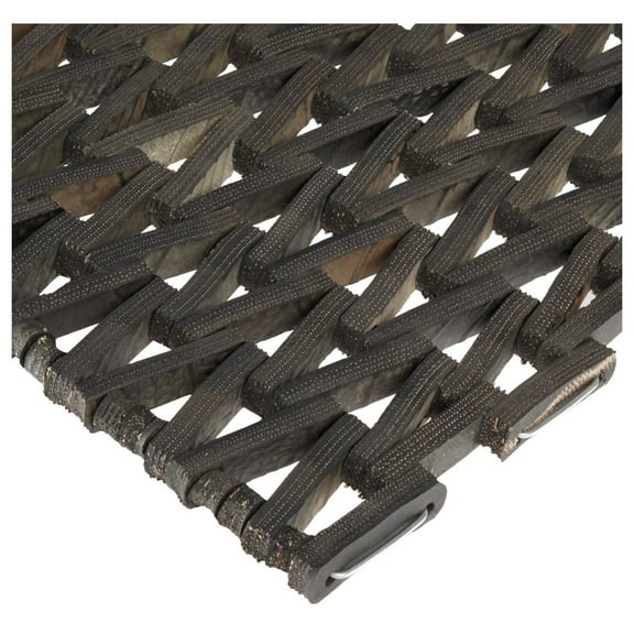 Durable Durite Recycled Tire- Outdoor Entrance Mat, Herringbone Weave, 17" x 25", Black