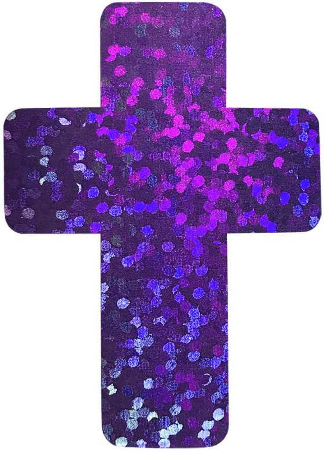 Kipp Brothers Roll of 100 Sparkle Cross Stickers for Vbs, Sunday School