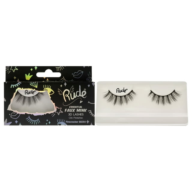 Rude Cosmetics Par de Pestañas Essential Faux Mink 3D Firecracker 1 Pc