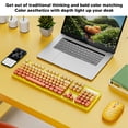 thumbnail image 4 of Clavier et Souris Sans Fil Rétro Punk, Clavier USB 2,4G avec Ensemble de Souris de Jeu Réglable à 3 DPI, 4 of 7