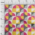 thumbnail image 2 of oneOone Cotton Cambric Fuschia Pink Fabric Geometric Dress Material Fabric Print Fabric By The Yard 42 Inch Wide, 2 of 4