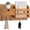 Light Brown, variant on Wall Mount Key Holder with Mail Organizer, 100% Paulownia Wood, 7 Metal Hooks, Storage Drawer, Entryway Home Decor (Brown)