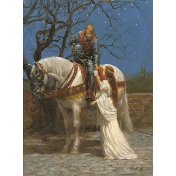 Knight & Lady by Andy Thomas - Canvas Giclee Ltd Ed S/N 200 32x24