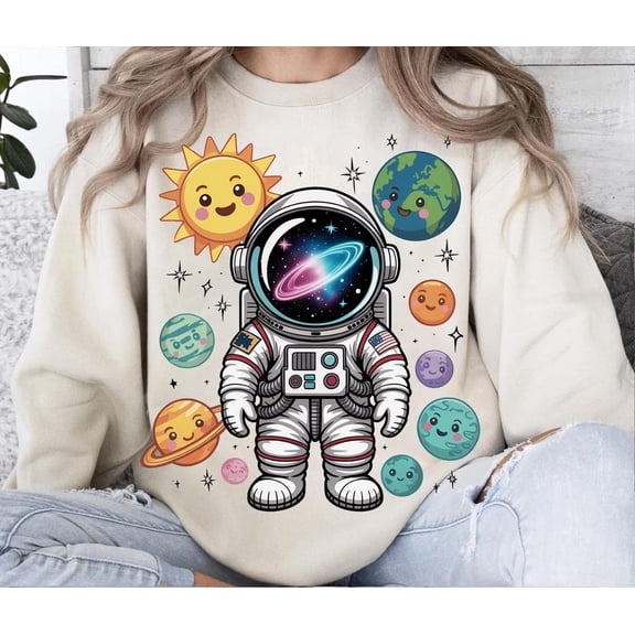 Astronaut , Space Planets , Cute Sublimation Design, Outer Space , Cosmic Solar System , Space Lover TSHIRT All Size S-5XL