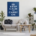 thumbnail image 2 of Keep Calm And Carry On Crown Inspirational Graphic Art Gallery Wrapped Canvas Print Wall Art, 2 of 7