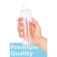 thumbnail image 4 of 8 oz / 250 ml Clear Plastic Professional Cylinder Bottle with White Disc Cap, 4 of 9