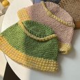 thumbnail image 6 of CoCopeaunts Womens Bucket Hats Autumn Crochet Ladies Handmade Knit Fisherman Hat Female Fashion Two-Colors Casual Bucket Cap, 6 of 8