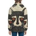 thumbnail image 6 of Kdxio Retro Raccoon Graphic Print Pattern Kids Boys Girls Zip Up Hoodie 3D Printed Hooded Sweatshirt Hoody Coat with Pocket 7-12 Y-Medium, 6 of 6