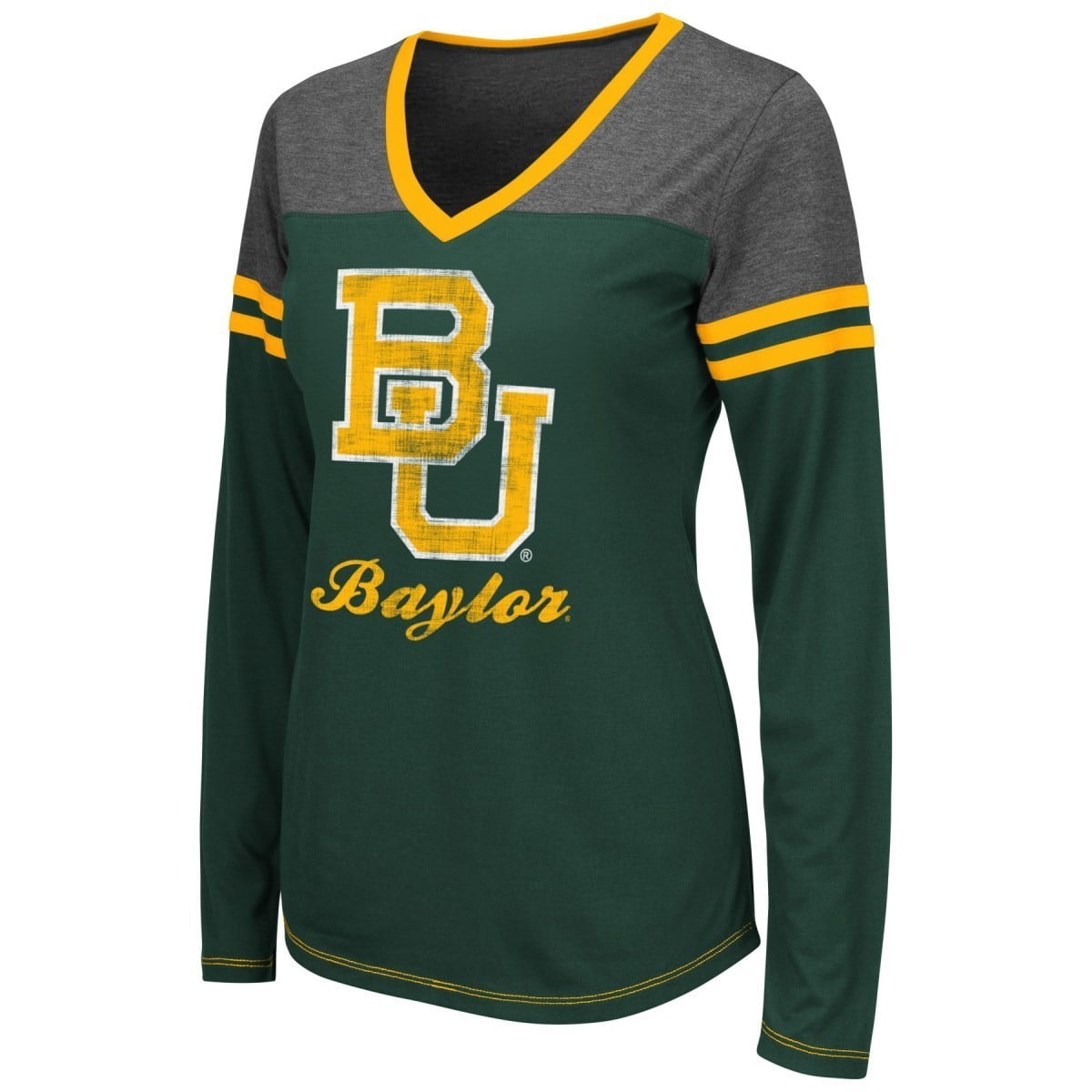 Official NCAA Baylor University Bears Womens Long Sleeve Football T-Shirt 