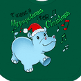 thumbnail image 4 of Inktastic I Want a Hippopotamus for Christmas Hippo in Santa Hat Boys or Girls Baby Bib, 4 of 4