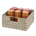 thumbnail image 5 of mDesign Woven Hyacinth Kitchen Basket Organizer with Handles, 8 Pack, Gray Wash, 5 of 7