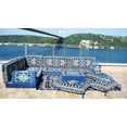 thumbnail image 3 of L Shaped Arabic Floor Sofa Set, Corner Sofas, Blue Turkish Sofa Bed, Couch Bed, Sofa Bed, Seating Cushion, Modular Sofa, Sofa for Living Room, 3 of 5