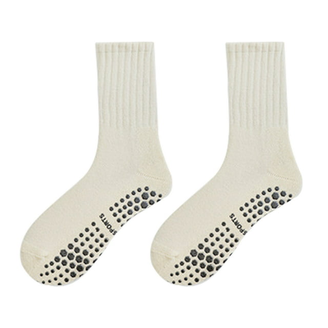 Bienvenido Calcetines de yoga con empuñaduras para mujer, calcetines antideslizantes para yoga, pilates, barra, danza