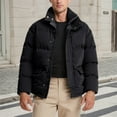 thumbnail image 2 of Corduroy Quilted Jacket Stand Collar Winter Warm Coat For Outdoor Windproof Cold Weather, 2 of 5