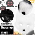 thumbnail image 3 of Cat Fox Wolf Cosplay, Furry Fox Mask, Handmade Fox Wolf Ears + Fox Tails Costume + Cat Fox Gloves, Carnival Halloween Pa Walkbee 6013, 3 of 5