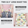thumbnail image 6 of Pioneer Flower Floral Print Pattern Apron for Women and Men, Cotton Linen Waterproof with Pockets, Adjustable, 33x27 Inch for Kitchen, Gardening, BBQ, Salon, 6 of 6