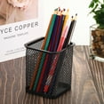 thumbnail image 5 of Uxcell Mesh Pen Holder Pencil Holder Pencil Basket Pen Cup Locker Organizer Square Makeup Brush Holder, Black 2 Pack, 5 of 5