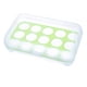 thumbnail image 2 of Kearding Caja de almacenamiento de huevos de plástico de 15 rejillas, soporte para huevos, contenedor portátil de almacenamiento de alimentos, nevera de Organizadores de utensilios de cocina Verde Kearding HA005026-01, 2 of 6