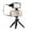 Black, variant on Labymos Portable Smartphone Video Kit Phone Video Rig with LED Fill Light 5500K/3200K + Cardioid Microphone + Adjustable Phone Holder + Mini Desktop Ballhead Tripod for Phone Vlog Video Recording Li