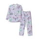 thumbnail image 1 of Fotbe Purple Butterfly Pijama de Hombre con Estampado de Manga Larga, Conjunto de 2 Piezas, Ropa de Dormir Suave y Cómoda con Bolsillos-X-Large, 1 of 7