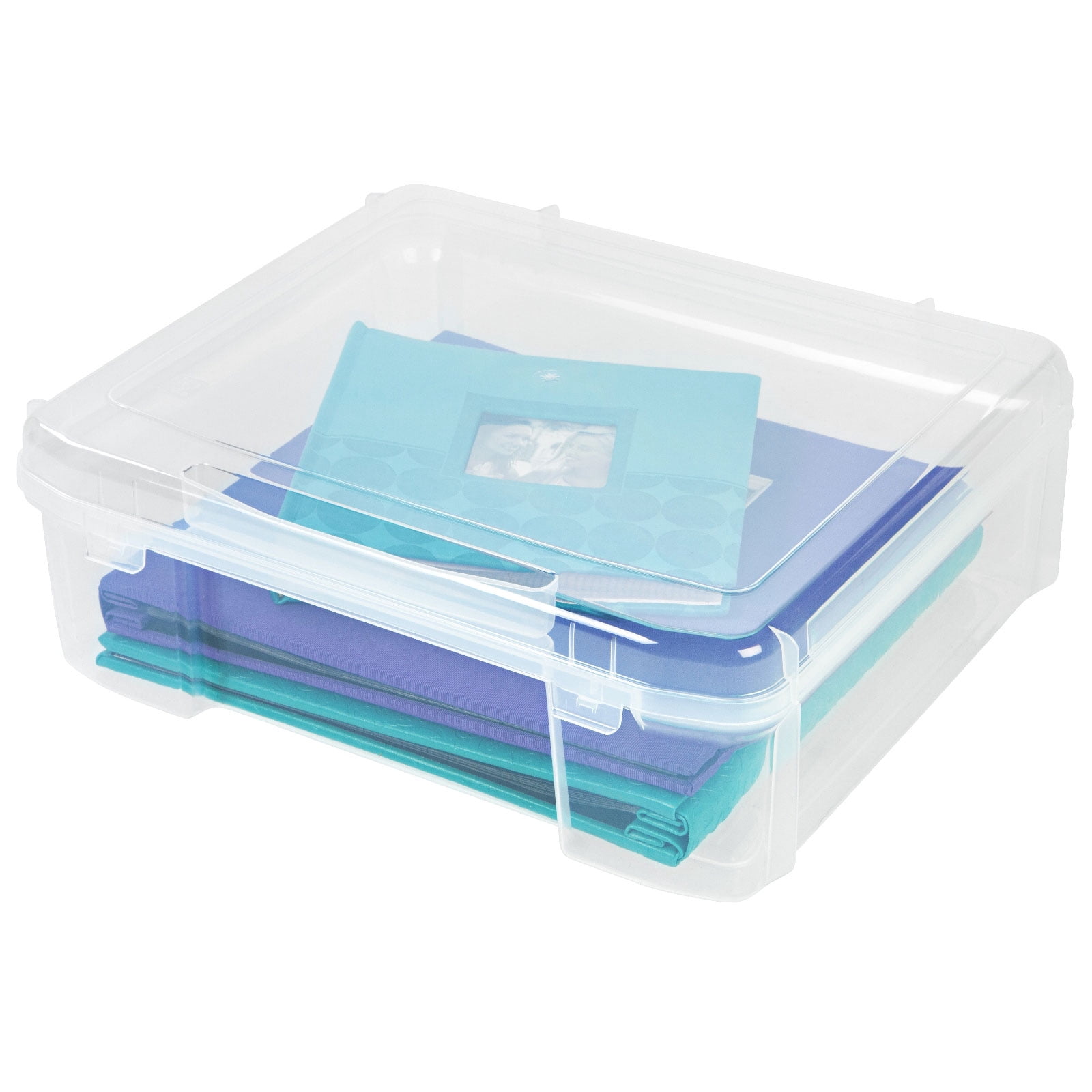 12” x 12” Plastic Storage Keeper by Simply Tidy - Organize Papers - Scrapbooks - Yarn - Arts & Crafts. Acid Free - Clear - Bulk 8 Pack