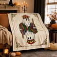 thumbnail image 6 of Ghost Spades K Throw Blanket, Halloween Fall Playing Card Fleece Blanket For Couch Sofa Bed Fall Room Decor Thanksgiving Gift (1PC, 27.5"x39.4"), 6 of 7