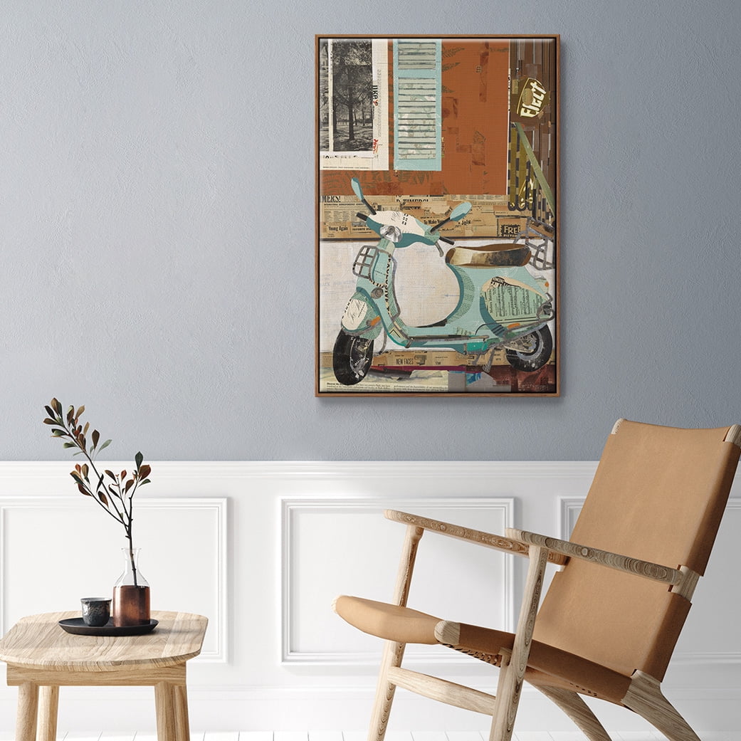 That Vespa Framed Premium Gallery Wrapped Canvas - Ready to Hang