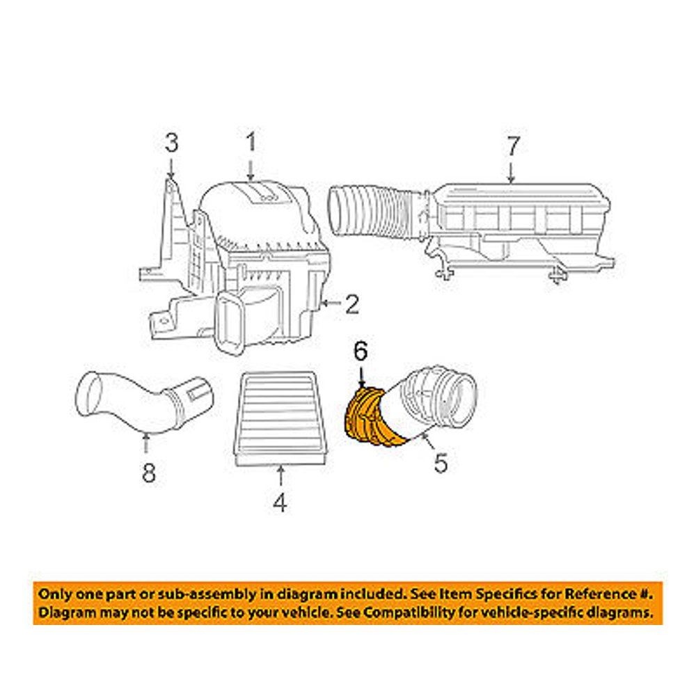 Dodge CHRYSLER OEM 0608 Ram 1500 Air Cleaner IntakeAir Duct Clamp