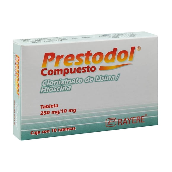Prestodol 250 mg/10 mg compuesto 10 tabletas