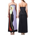 thumbnail image 2 of Gupgi Robe Tube Ample pour Femmes Épaules Dénudées Robe Contrastée Robe Longue d'Été Sans Bretelles, 2 of 9