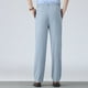 thumbnail image 4 of Ceisia Men's Solid Color Quick-Dry Straight Leg Casual Pants with Elastic Waist Light Blue XXXL Gifts, 4 of 9