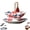 Peony Mark, variant on Umbrella Shape Ceramic Tea Strainer - Chinese Blue & White Porcelain Loose Leaf Tea Filter with Rotating Design, Multi-Purpose Tea Infuser for Gong Fu Tea & Coffee Brewing (Two-tone)