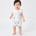 thumbnail image 2 of Emy Dola Newborn Baby Girls Snap-up Rompers 100% Cotton Toddler Infant Flutter Short Sleeve Bodysuit For 0-24M, 2 of 7
