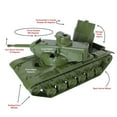 thumbnail image 3 of Tim Mee Dominator BIG TANK for Action Figures - 22in Olive Green - Made in USA, 3 of 6