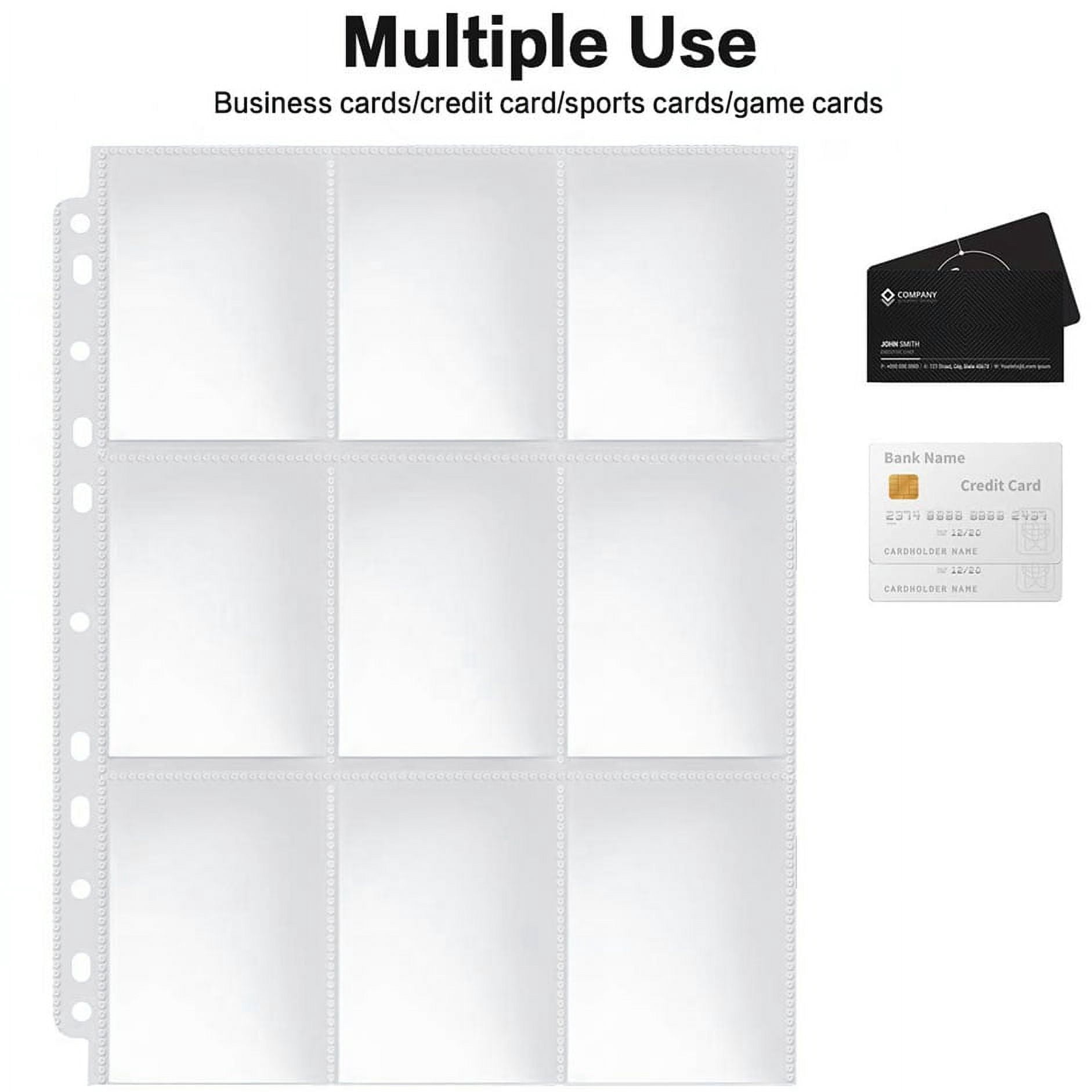 card sleeves that hold multiple cards 500 Counts Black Sleeves, Matte Card Sleeve Deck Card Protectors, Trading Card Fit for MTG, TCG and Sports : Toys & Games Designed for quick and easy use Card Binder with 9-Pocket Storage,
