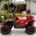 thumbnail image 4 of 24V 400W Kids Ride on Car UTV W/Remote Control, Powered Ride on Toys with 4 Wheels Suspension, 3 Speed, Music for Kids Age 3+, Red, 4 of 9