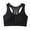 Black#women's sports bras high impact, variant on UVEASISHA Women Zip Front Sports Bras Racerback Mesh Back Yoga Bras Breathable Wireless T-Shirt Bras Thin Comfy Workout Bralette Black S