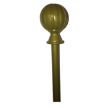 Yafa Home Fashion Adjustable Curtain Rod for Windows, 3/4 inch Pole Single Curtain Rod With Ball Finials, All Hardware included.