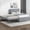 Gray, variant on MODERNLUXE Twin Size Upholstered Platform Bed with Convertible Trundle Bed, Gray