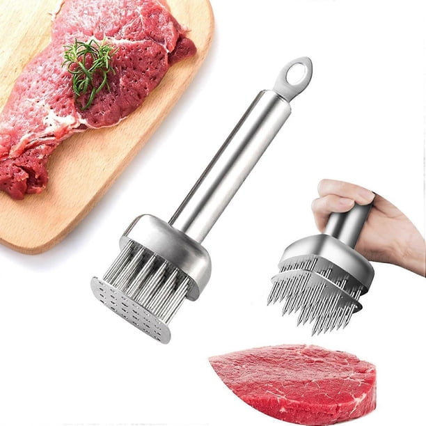 Meat Tenderizer Stainless Steel Meat Tenderizer Slicer Meat Hammer for Steak, Chicken, Pork - Dishwasher Safe Kitchen Cooking Tools