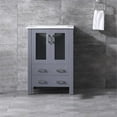 thumbnail image 2 of Volez 24 in W x 18.25 in D Dark Grey Bath Vanity and White Ceramic Top, 2 of 8