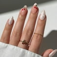thumbnail image 2 of KUFptva Press on Nails Almond Shaped Fake Nails Glossy Stick on Nails Natural Full Covers False Nails Acrylic Glues on Nails, 2 of 7